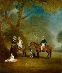 Die Familie Pares von Hopwell in einer bewaldeten Landschaft