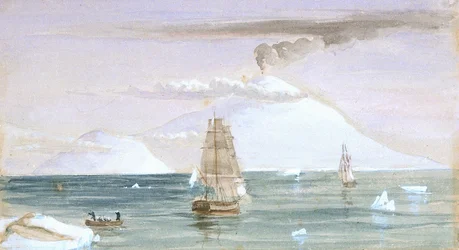 Beaufort Island und Mount Erebus. Entdeckt am 28. Januar 1841