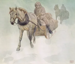 Pferdeschlitten, Illustration aus 