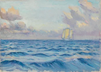 Ein Segelschiff, spätes 19. Jahrhundert - mittleres 20. Jahrhundert