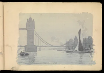 Themse London Szene, Skizzenbuch