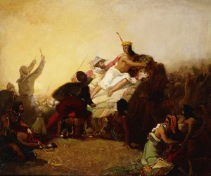 Pizarro ergreift den Inka von Peru, 1846