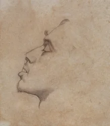 Porträtkopf von Dante Gabriel Rossetti