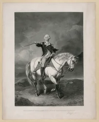 Washington empfängt einen Salut auf dem Feld von Trenton