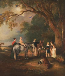 Miss Catherine Herrick mit ihren Nichten und Neffen, den fünf älteren Kindern von Rev. und Mrs. Henry Palmer