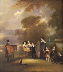 Der Pfarrer und Mrs. Henry Palmer mit ihren sechs jüngeren Kindern in Withcote Hall, in der Nähe von Oakham, Leicestershire