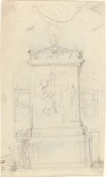 Entwurf für das Grab von Dr. Joseph Warton