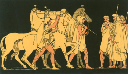 Diomed und Ulysses, zurückkehrend mit den Beutestücken von Rhesus