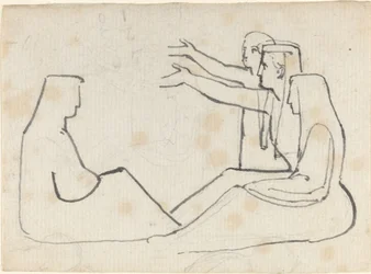 Vier sitzende Figuren