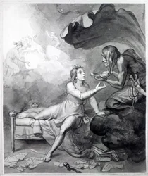 Thomas Chatterton erhält von der Verzweiflung eine Schale mit Gift