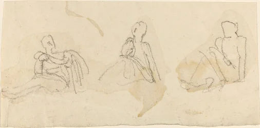 Drei sitzende Figuren