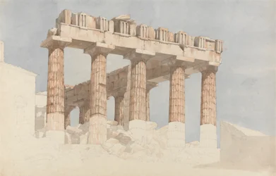 Das Ostende und die Südseite des Parthenon