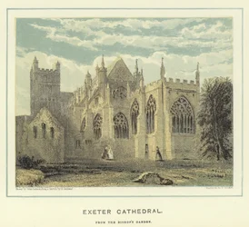 Exeter Kathedrale, vom Garten des Bischofs