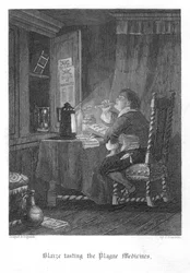 Szene aus Old St Pauls von William Harrison Ainsworth, 1855