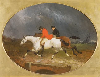 Die Rückkehr von der Jagd im Regen
