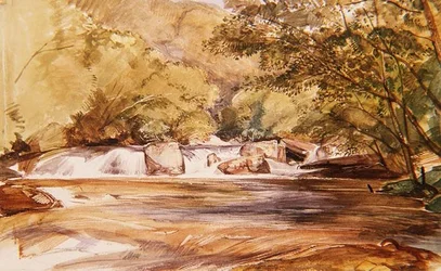 Ein Teich und ein schottischer Fluss