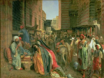 Die Straße und Moschee von Ghooreyah, Kairo