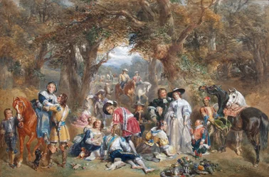 Fête champêtre zur Zeit von Karl II., 1852