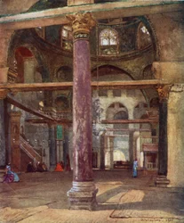 Inneres der Moschee von El Aksa, von Südosten