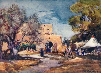 Mittelalterliches Gebäude außerhalb der Nordmauer von Jerusalem