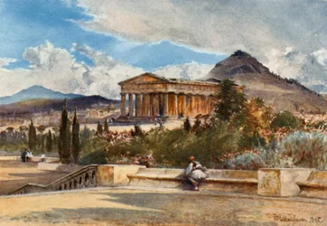 Der Tempel des Theseus von Südwesten