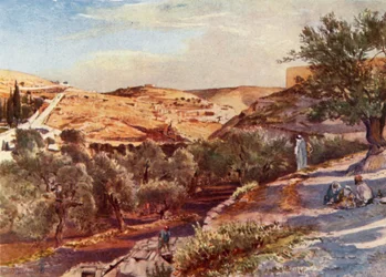 Das obere Tal des Kidron, Blick nach Süden