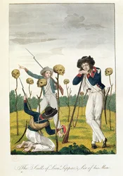 Die Schädel von Lieu Leppar, sechs seiner Männer, von J.G. Stedman