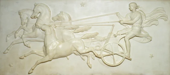 Relief von Phaeton, der den Sonnenwagen lenkt (Marmor)