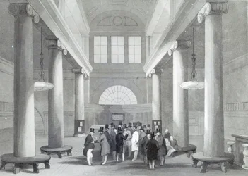 Börse, graviert von Henry Melville, ca. 1842