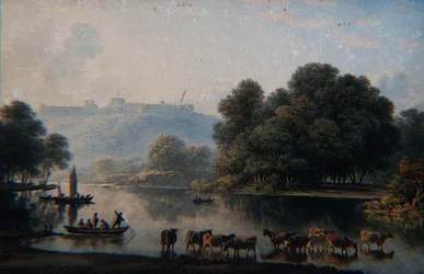 Blick auf Windsor Castle von der Themse