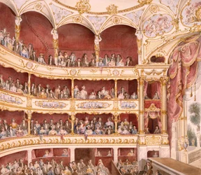 Innenansicht des St. James Theaters, London (Aquarell)