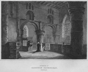 Innenansicht der Kathedrale von Carlisle, Cumberland, 1814