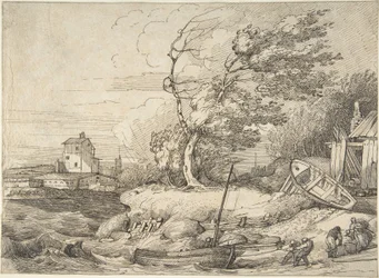 Das Anlanden eines Fischerbootes im Sturm