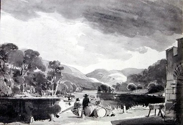 Landschaft mit einem See