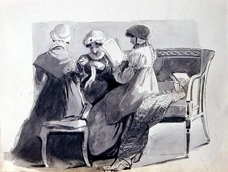 Drei Frauen auf einem Sofa