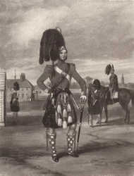 Die 93. Sutherland Highlanders im Überprüfungsbefehl, ca. 1820-1870, 1909