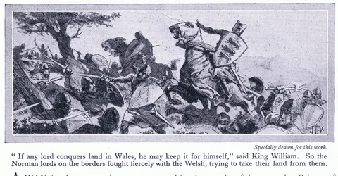 Wenn ein Lord Land in Wales erobert, darf er es für sich behalten, sagte König Wilhelm, ca. 1950