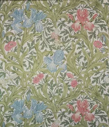 Iris-Tapete, entworfen von John Henry Dearle für Morris und Company, 1902