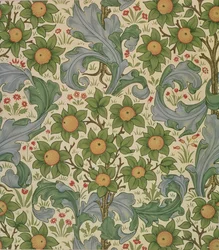 Obstgarten-Tapete, entworfen von John Henry Dearle (1860-1932) für Morris and Company, 1899