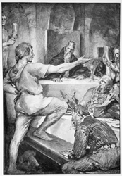 Beowulf antwortet hochmütig auf Hunferth, 1910