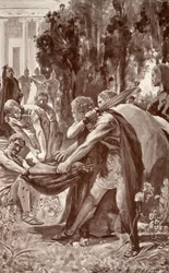 Brian ergreift die Schweinehaut, Illustration aus 