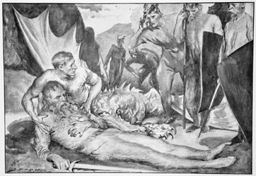 Der Tod von Beowulf, 1910