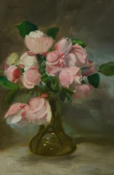 Stillleben mit einer Vase voller Blumen