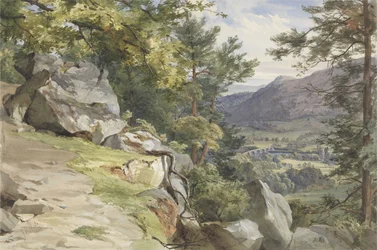 Blick auf Craig-y-Barns, Dunkeld, Blick nach Süden, 1855