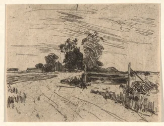 Straße mit Zaun