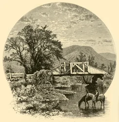 Alte Brücke, Blackberry River, in der Nähe von Canaan