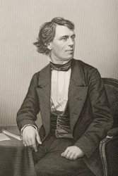 John Bartholomew Gough (1817-86) graviert von D.J. Pound nach einem Foto, aus 