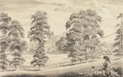 Landschaft mit Ledbury Kirchturm