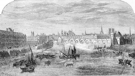 Paris im siebzehnten Jahrhundert, graviert von William Michael Roberts Quick (1838-1927), aus 