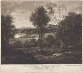 Ein Blick auf Petersham & Twickenham Meadows von Richmond Hill